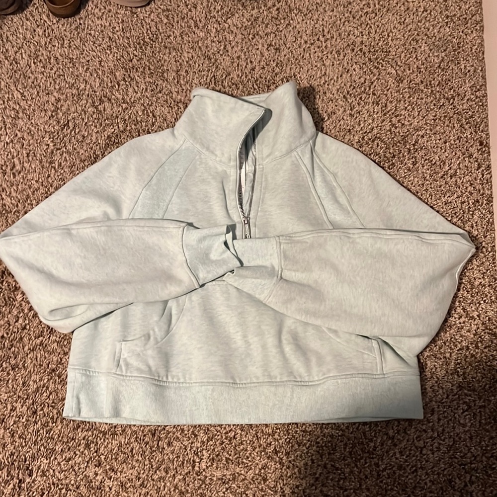 lulu Delicate Mint Scuba 1/4 Zip